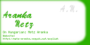 aranka metz business card